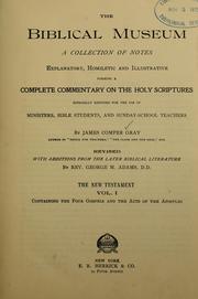 Cover of: Biblical museum | James Comper Gray