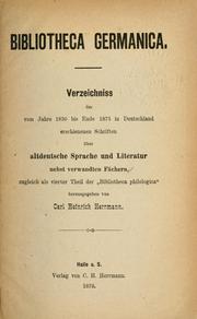 Bibliotheca germanica by Carl Heinrich Herrmann