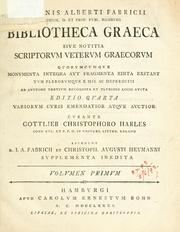 Cover of: Bibliotheca graeca by Johann Albert Fabricius