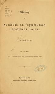 Cover of: Bidrag til Kundskab om Fuglefaunaen i Brasiliens Campos