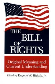 Cover of: The Bill of Rights: original meaning and current understanding