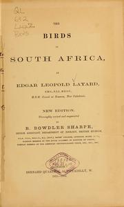 Cover of: The birds of South Africa by Edgar Leopold Layard