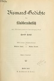 Cover of: Bismarck-Gedichte des Kladderadatsch: mit Erläuterungen.