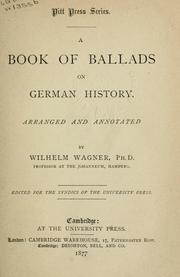 Cover of: book of ballads on German history.