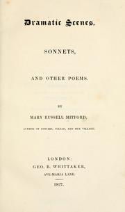 Cover of: Dramatic scenes, sonnets, and other poems by Mary Russell Mitford