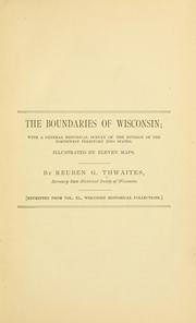 Cover of: boundaries of Wisconsin