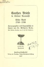 Cover of: Briefe in kleiner Auswahl by Johann Wolfgang von Goethe