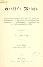 Cover of: Briefe by Johann Wolfgang von Goethe