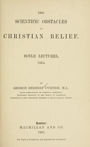 Cover of: scientific obstacles to Christian belief.