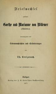 Cover of: Briefwechsel zwischen Goethe und Marianne von Willemar (Suleika)