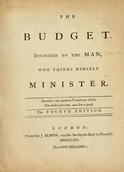 Cover of: budget.: Inscribed to the man, who thinks himself minister.
