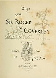 Cover of: Days with Sir Roger de Coverly