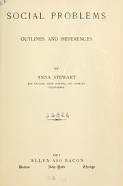 Cover of: Social problems: outlines and references