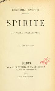 Cover of: Spirite by Théophile Gautier