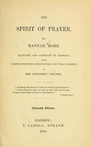Cover of: spirit of prayer