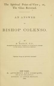 Cover of: spiritual point-of-view: or, The glass reversed : an answer to Bishop Colenso