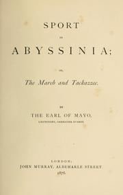 Cover of: Sport in Abyssinia by Mayo, Dermot Robert Wyndham Bourke Earl of