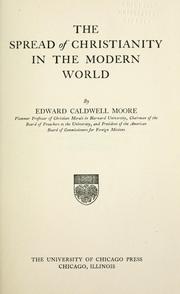 Cover of: The Spread of Christianity in the Modern World by Moore, Edward Caldwell