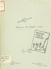 Cover of: [Staff responses to comments received on a preliminary environmental impact statement for Copley Place] by Boston Redevelopment Authority
