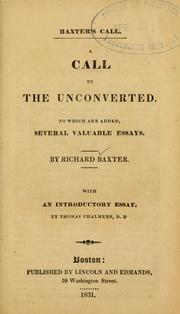 Cover of: A call to the unconverted ... by Richard Baxter