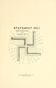 Cover of: Statement no. 1: the swastika by Butts, Edward, Butts, Edward