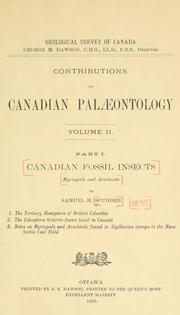Cover of: Canadian fossil insects. Myriapods and Arachnids. by Samuel Hubbard Scudder