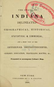 Cover of: The state of Indiana delineated