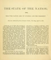 Cover of: state of the nation: or, what the nation asks of Congress and the President