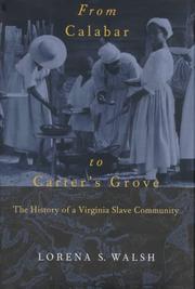 Cover of: From Calabar to Carter's Grove: the history of a Virginia slave community