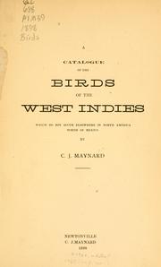 Cover of: catalogue of the birds of the West Indies: which do not occur elsewhere in North America north of Mexico