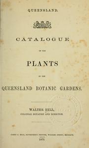 Cover of: Catalogue of the plants in the Queensland Botanic Gardens.
