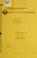 Cover of: Statutes and rules regulating the practice of hearing aid dispensing in Montana