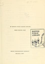 St. Botolph street elderly housing urban renewal plan by Boston Redevelopment Authority