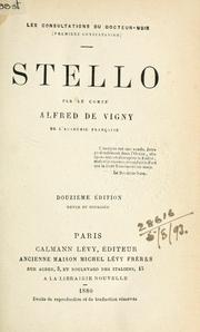 Cover of: Stello. by Alfred de Vigny