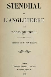 Cover of: Stendhal et l'Angleterre.: Préf. de Ad. Paupe.