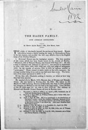 The Hazen family by Henry A. Hazen