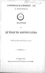 Cover of La Succursale de l'Université Laval à Montréal by 