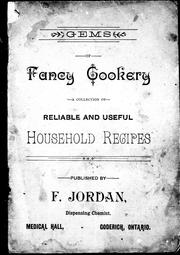 Cover of: Gems of fancy cookery: a collection of reliable and useful household recipes.