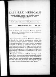 L' Ecole de médecine et de chirurgie de Montréal, Faculté de médecine de l'Université-Victoria, et la soumission aux supérieurs ecclésiastiques by Amicus