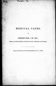 Cover of: Medical cases