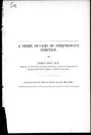 Cover of: A series of cases of streptococcus infection