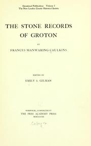 Cover of: stone records of Groton