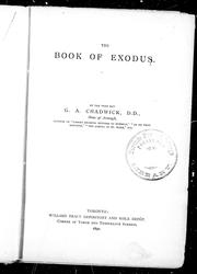 Cover of: The book of Exodus | 