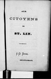 Cover of: St. Lin et sa journée du 9 octobre 1872