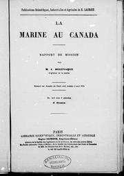 Cover of: La marine au Canada by C. Delévaque