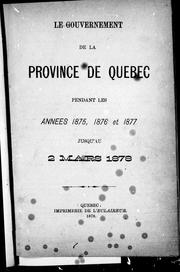 Le gouvernement de la province de Québec