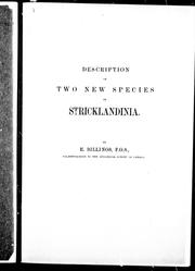 Description of two new species of Stricklandinia