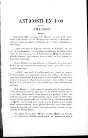 Cover of: Anticosti en 1900