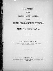 Cover of: Report on the phosphate lands of the Templeton & North Ottawa Mining Company