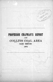 Cover of: Professor Chapman's report on Collins coal area, Cape Breton